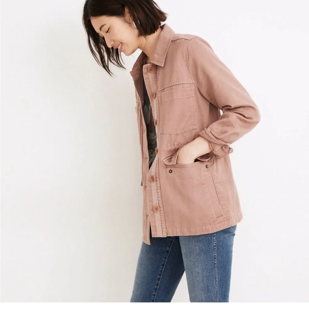 Madewell Women's Faded Rose Utility Shirt Jacket
